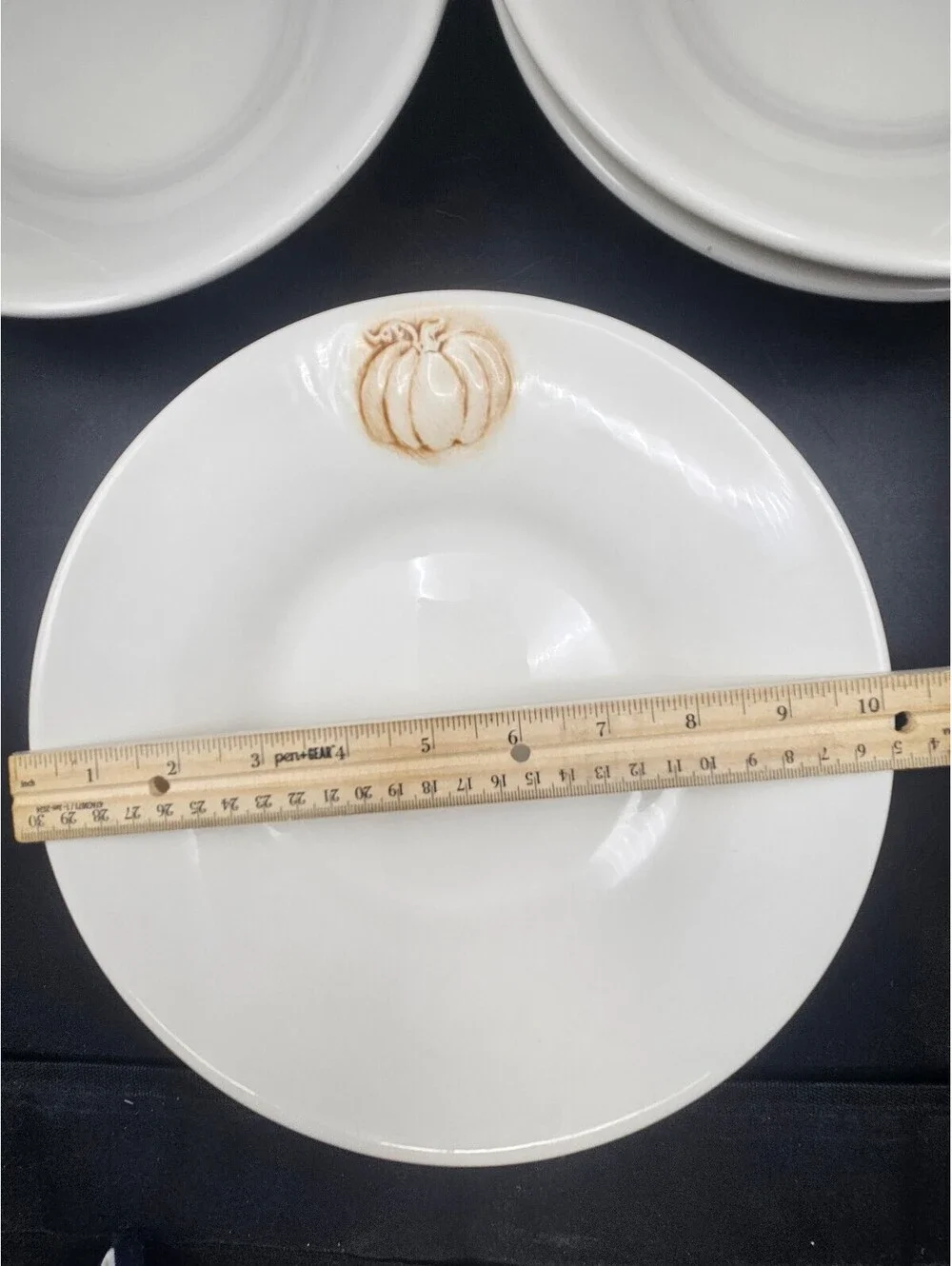 Pottery Barn Harvest Embossed Fall 10.25